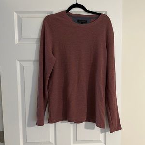 Men’s banana republic waffle knit long sleeve - large - mauve
